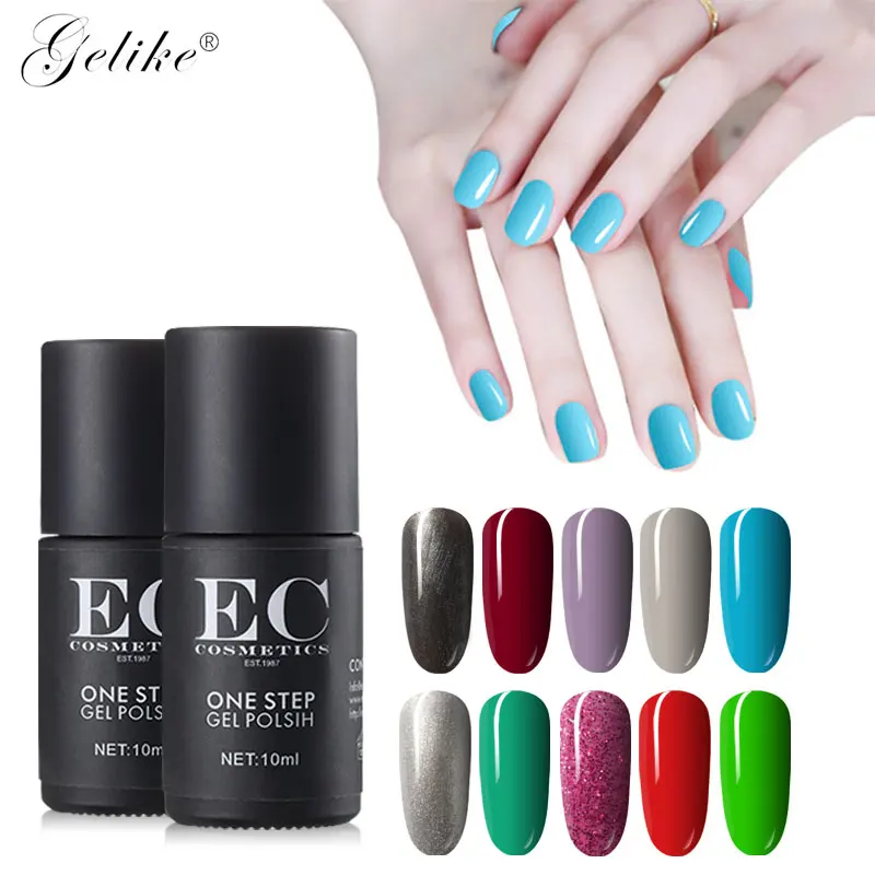 

Gelike One Step Color Gel Nail Art Design Soak Off LED Organic Odorless UV Gel Polish Nails Nail Gel Gel Nail Polish