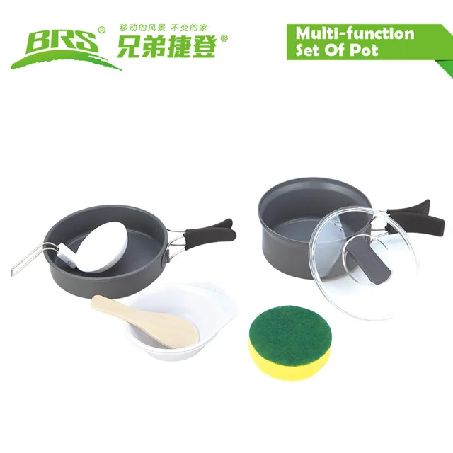

BRS-121 aluminum alloy outdoor camping cookware tableware sets Multi-function Camping Pot Sets