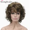 StrongBeauty-Peluca de cabello rizado corto sintético para mujer, resistente al calor, sin cabeza ► Foto 2/6