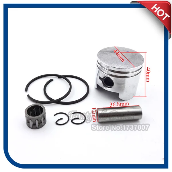 44mm Piston 12mm Pin Ring Needle Bearing For 49cc Mini Quad ATV Pocket