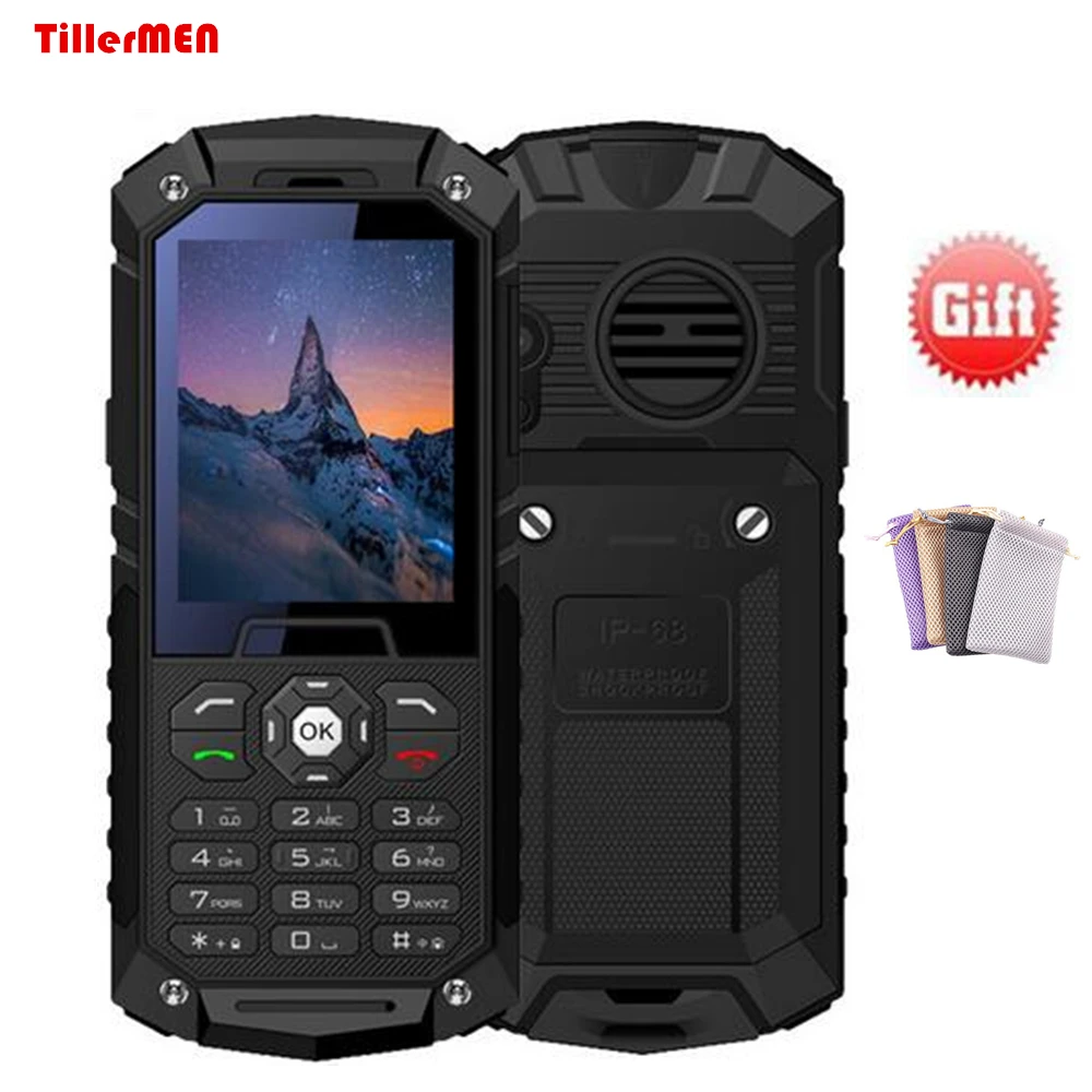 

Rungee m8/S6 Waterproof Phone Russian Keyboard Big battery IP68 Waterproof phone flashligh