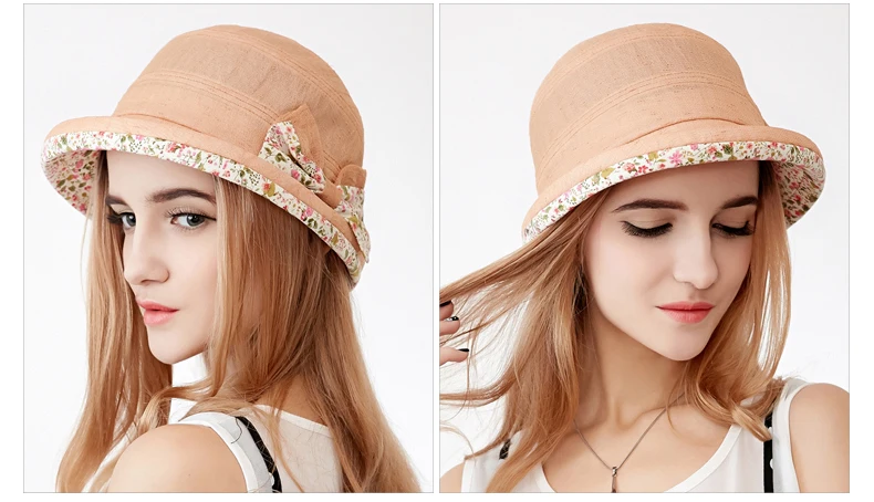 Для женщин хлопок Sun Hat Летние Chapeu Feminino солнца Кепки Chapeau Femme девушка ведро УФ-Брим Packable пляжная шляпа B-7748