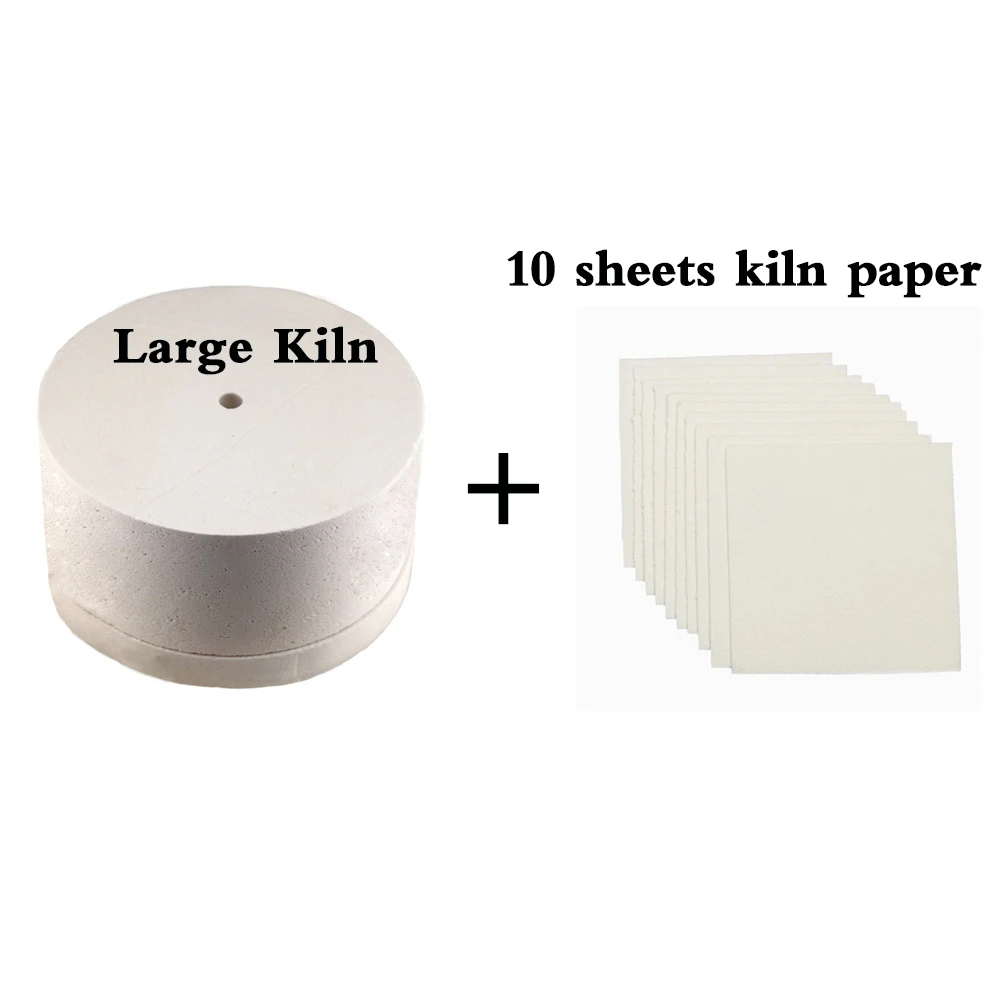 Large Microwave Kiln & 10 Sheets Kiln Paper for Glass Fusing DIY