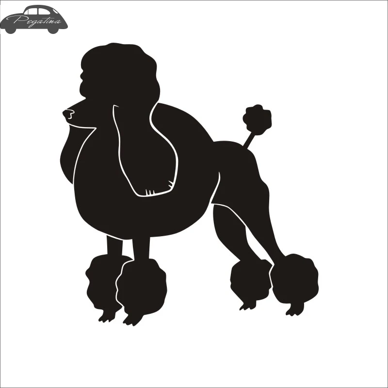 Car Poodle Dog Grooming Salon Pet Shop Sticker Decal Posters Vinyl Wall Decals Parede Decor Pet Shop Sticker