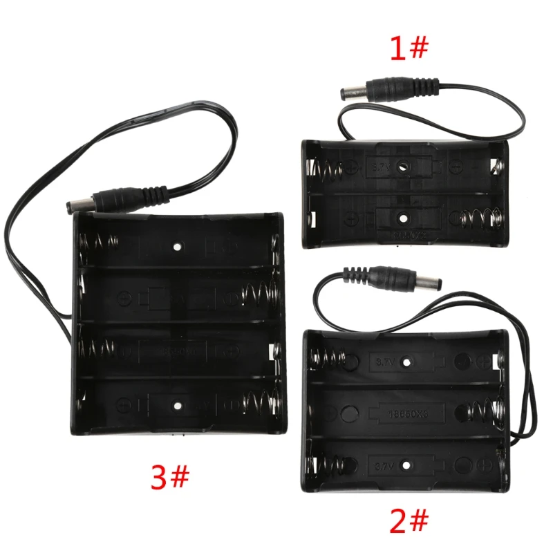 DIY 2x 3x 4x 18650 Держатель для аккумулятора чехол хранения с разъемом питания