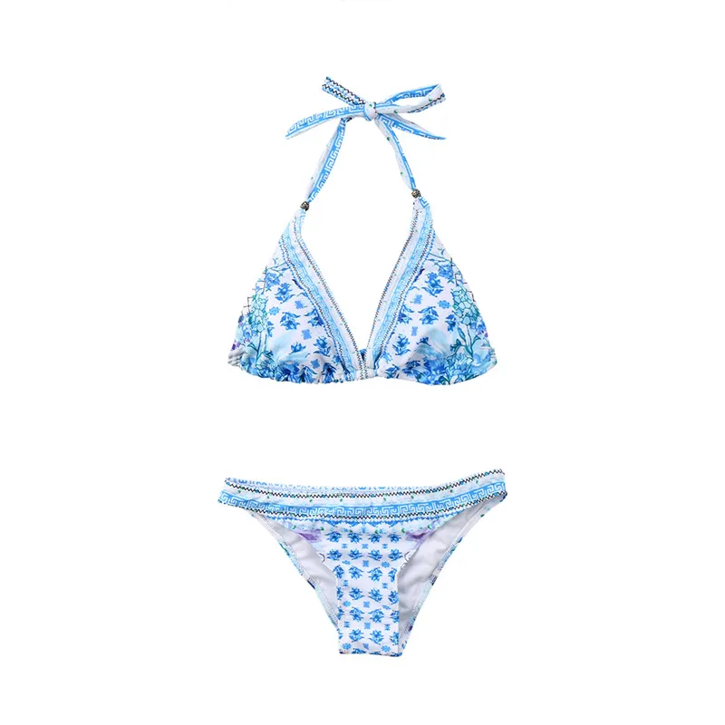 

2019 Sexy Cross Brazilian Bikinis Women Swimwear Swimsuit Push Up Bikini Set Halter Top Beach Bathing Suits Swim Wear