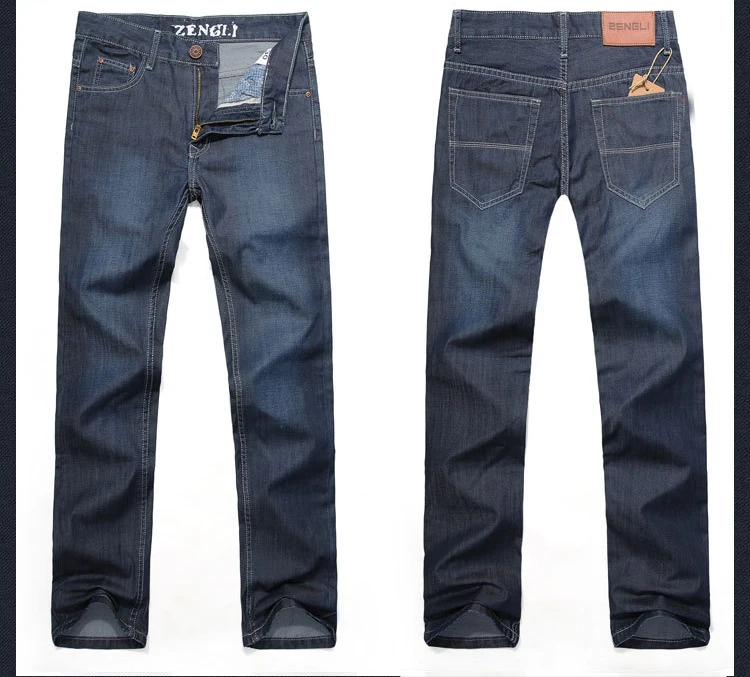 Стрейч джинсы мужские джинсовые мужские s джинсы Homme 46 48 плюс размер очень большие свободные брюки синий