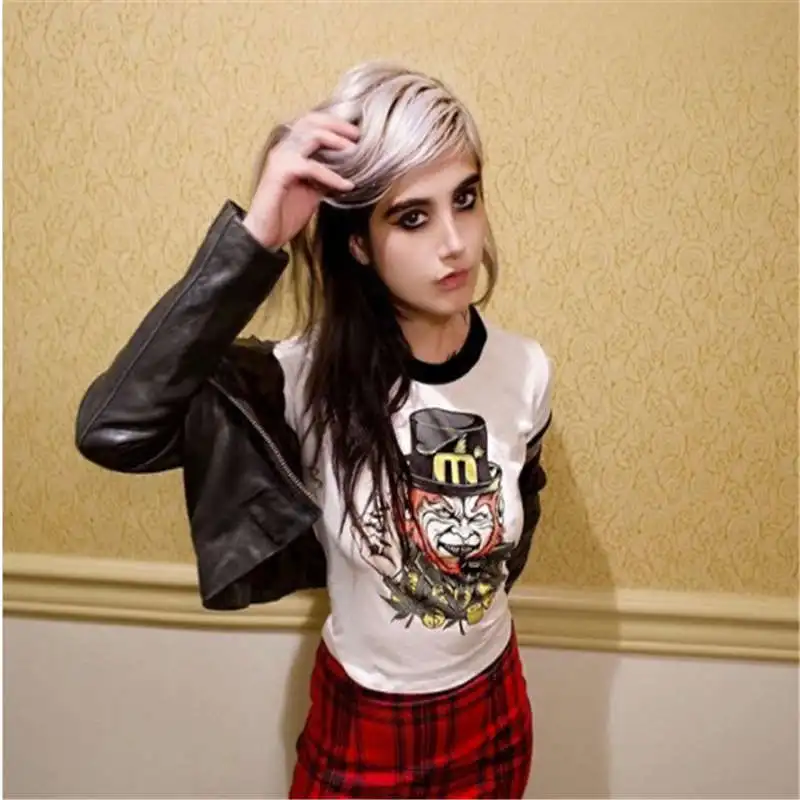 Summer Rock Punk T Shirt Women Streetwear Skull Unicorn Printed Short Sleeve Loose Black Harajuku Brand Tee Shirt Femme Top