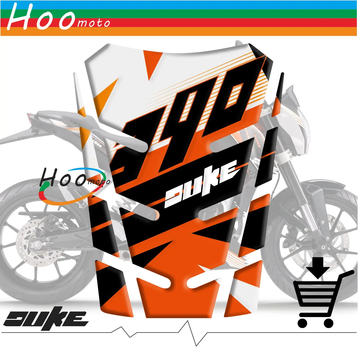 Накладка на бак для KTM DUKE 390 2012-2016 протектор 3D наклейки наклейка масло