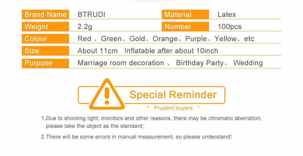 BTRUDI 100 шт./лот 10 дюймов хвост многоцветный латексный шар Свадебные Поставки день рождения для детей descrption baby shower мальчик девочка