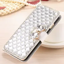 Luxury Bling Crystal Rhinestone Diamond Flip Leather Case Cover for Huawei Y560 Y5 Kickstand Card Holder Wallet Bag