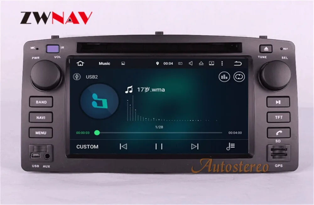 Sale ZWNAV 6.2 Inch Android 8.0 Radio Mirror Link Video Screen Car DVD Player GPS Navigation For Toyota Corolla 2001-2006 5