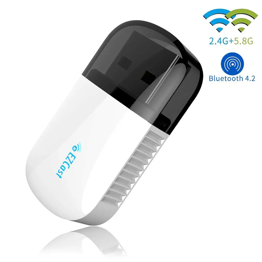 USB беспроводной адаптер Wi-Fi двухдиапазонный 2,4G/5G Bluetooth 4,2 ключ для ПК ноутбука