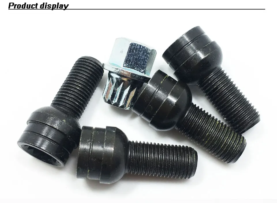 M14* 1,5 мм черный стальной болт колеса& замок луг гайка набор с ключом для гольфа Jetta Bora автомобильные аксессуары