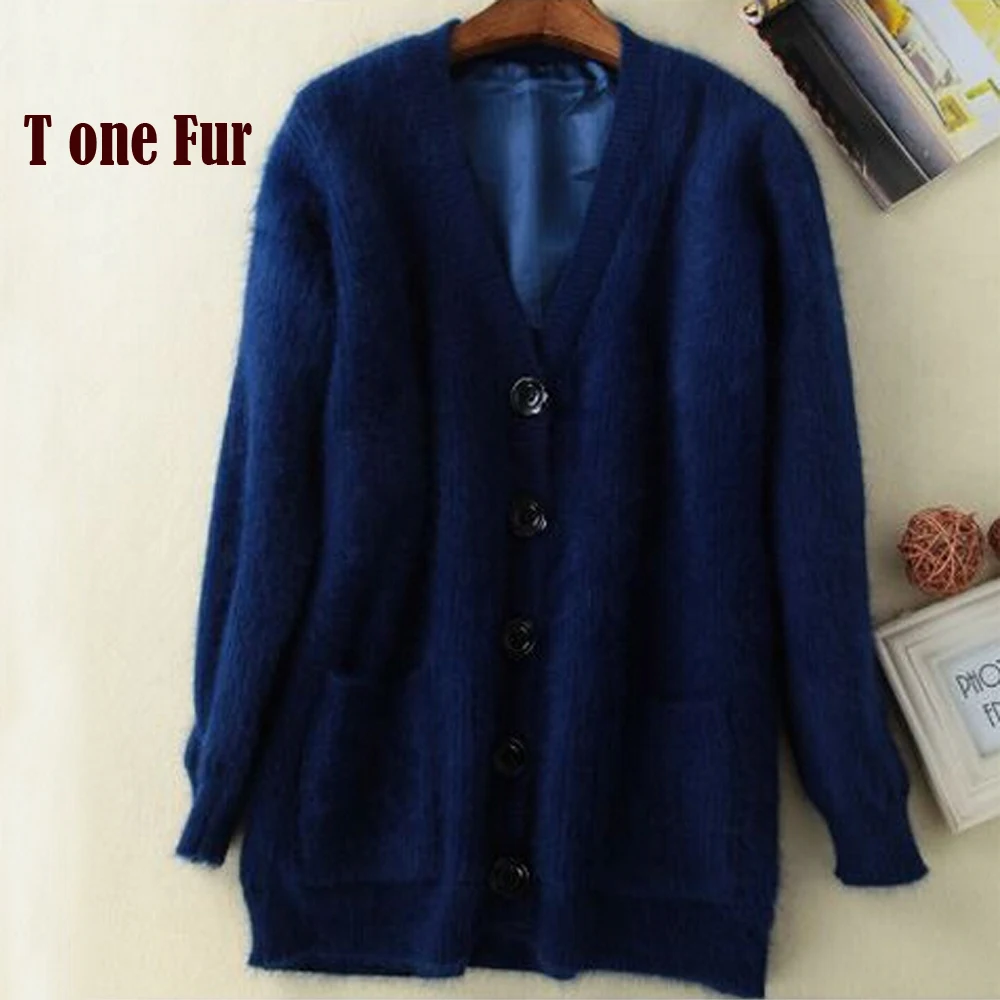 2019 New Thick Genuine Mink Cashmere Coat Warm Real Cardigans Wholesale Fur Sweater Hot Discount KFP912 |