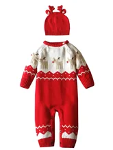 Winter baby cotton Climbing clothes unisex Leotard with hat
