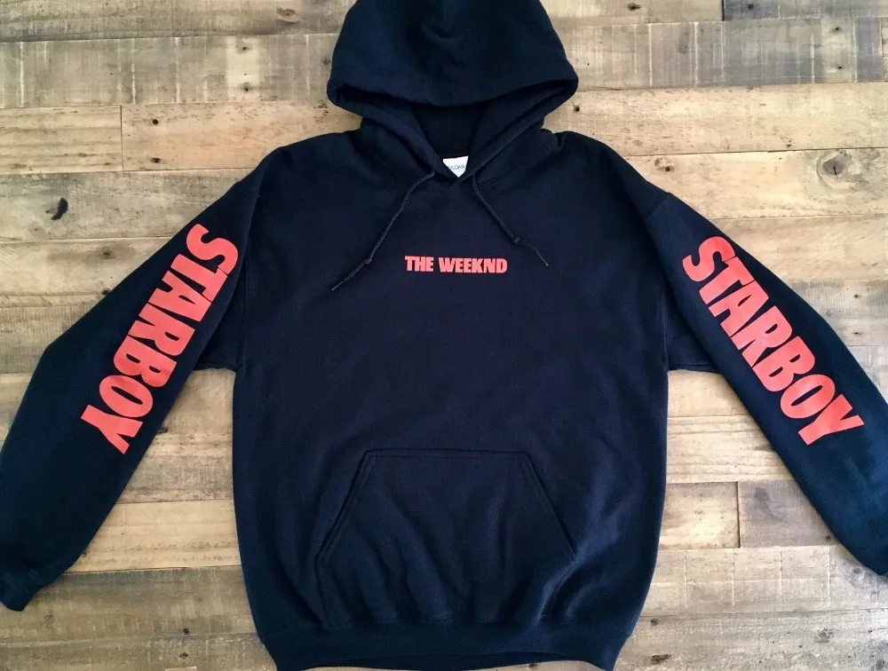 Новая зимняя мода Джастин Бибер толстовки мужские Starboy The Weeknd Tour Merch черная толстовка хлопок флис Толстовка - Цвет: black