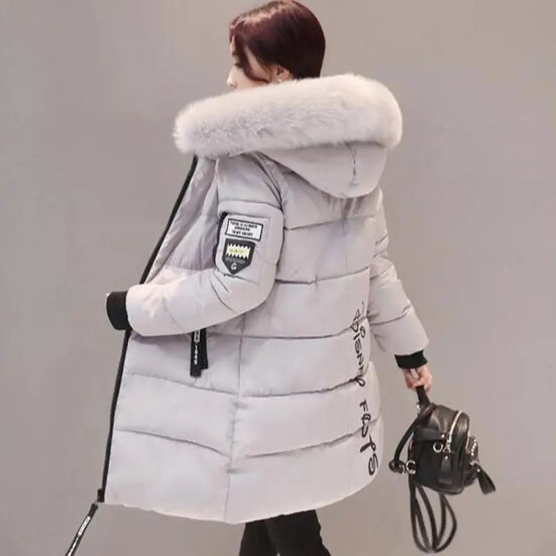 Preise Frauen winter jacke plus größe 2020 armee grüne damen jacke dickes Fell Mit Kapuze lange Unten Baumwolle Gepolsterte Weiblichen Mantel Parka QH0391