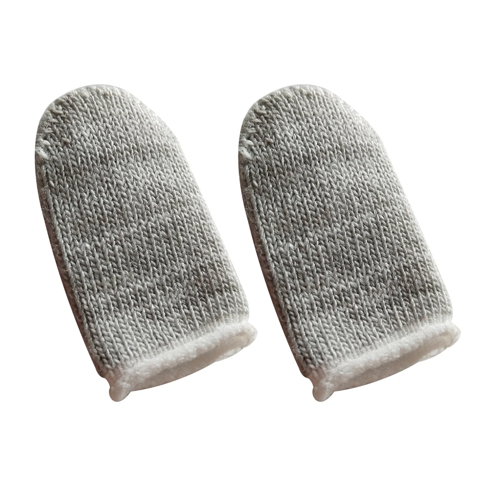 

1 Pair Breathable Ultra Thin Conductive Fiber Non Slip Durable Sensitive Mini For Game Controller Finger Sleeve Anti Static