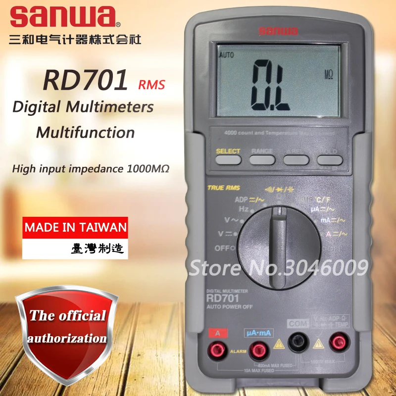 Sanwa Rd701 True Rms Digital Multimeters / Multifunction, High Input Impedance 1000mohm Digital