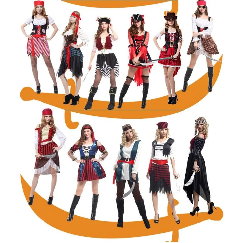 New Hot Pirate Halloween Carnival Party Costume Captain Pirate Costumes