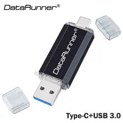 Высокая Скорость Тип C USB Flash Drive 32 GB 64 GB Флешка 3,0 портативный флэш-накопитель 128 256 GB памяти флешки для Тип-C устройства