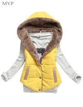 FANALA 2017 Fur Vest Women Autumn Winter Slim Velvet Vest Thermal Down Cotton with a Hood Vest Female all-match Plus Size