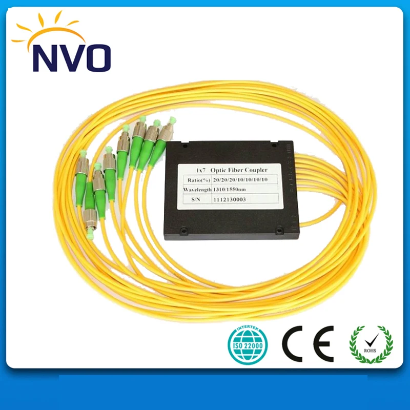 

GPON System 1*7,1310/1550NM,Dual Window,1M,2.0MM Fiber Optical FBT Coupler with FC/UPC