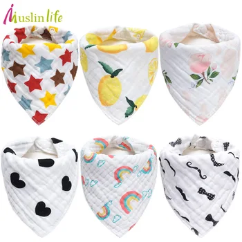

Cotton Baby Bandana Bibs Feeding Baby Apron Soft Baby Bibs for Girls Boys Cartoon Triangle Feeding Burp Cloth Bebe Collar Scarf