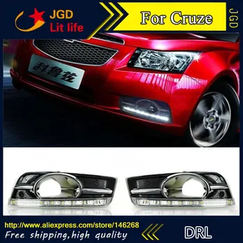 

Free shipping ! 12V 6000k LED DRL Daytime running light for Cruze 2009-2012 fog lamp frame Fog light