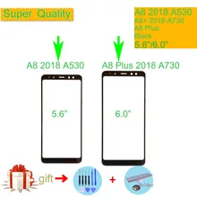 For Samsung Galaxy A8 Plus 2018 Touch Screen Front Glass Panel A530 ASM-A530F SM-A530F/DS TouchScreen Outer Lens A730 SM-A730F сотовый телефон samsung sm a530f galaxy a8 2018 blue