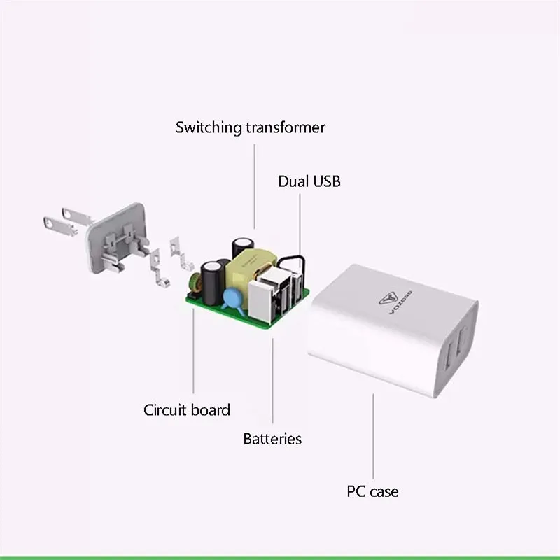 США Plug 2 Порты и разъёмы USB Зарядное устройство 5 V 2.4A сетевой адаптер мобильный