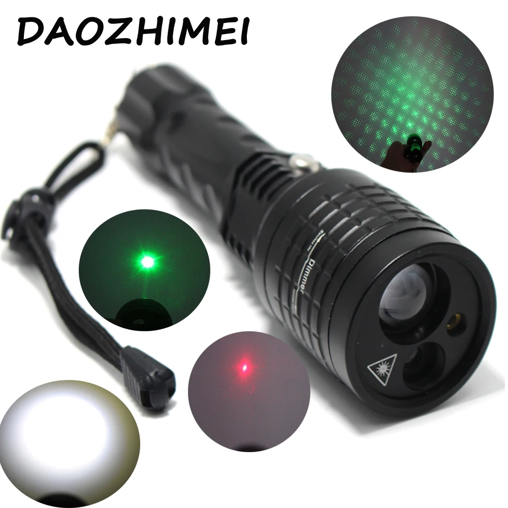  IR Multifunction led Laser Flashlight With Red /Green Color Laser Light Pointer Flash Light Flashli - 32712478244