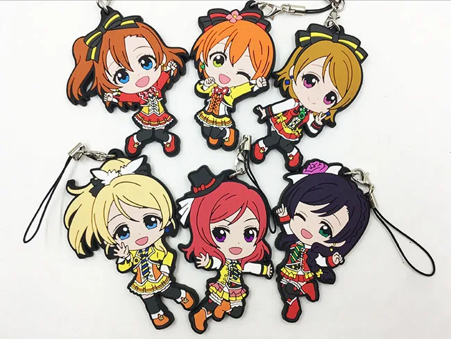 Брелок G00879 из аниме Love Live Нико Рин Umi маки Чика Рико Йоши куникида кэнан резиновый
