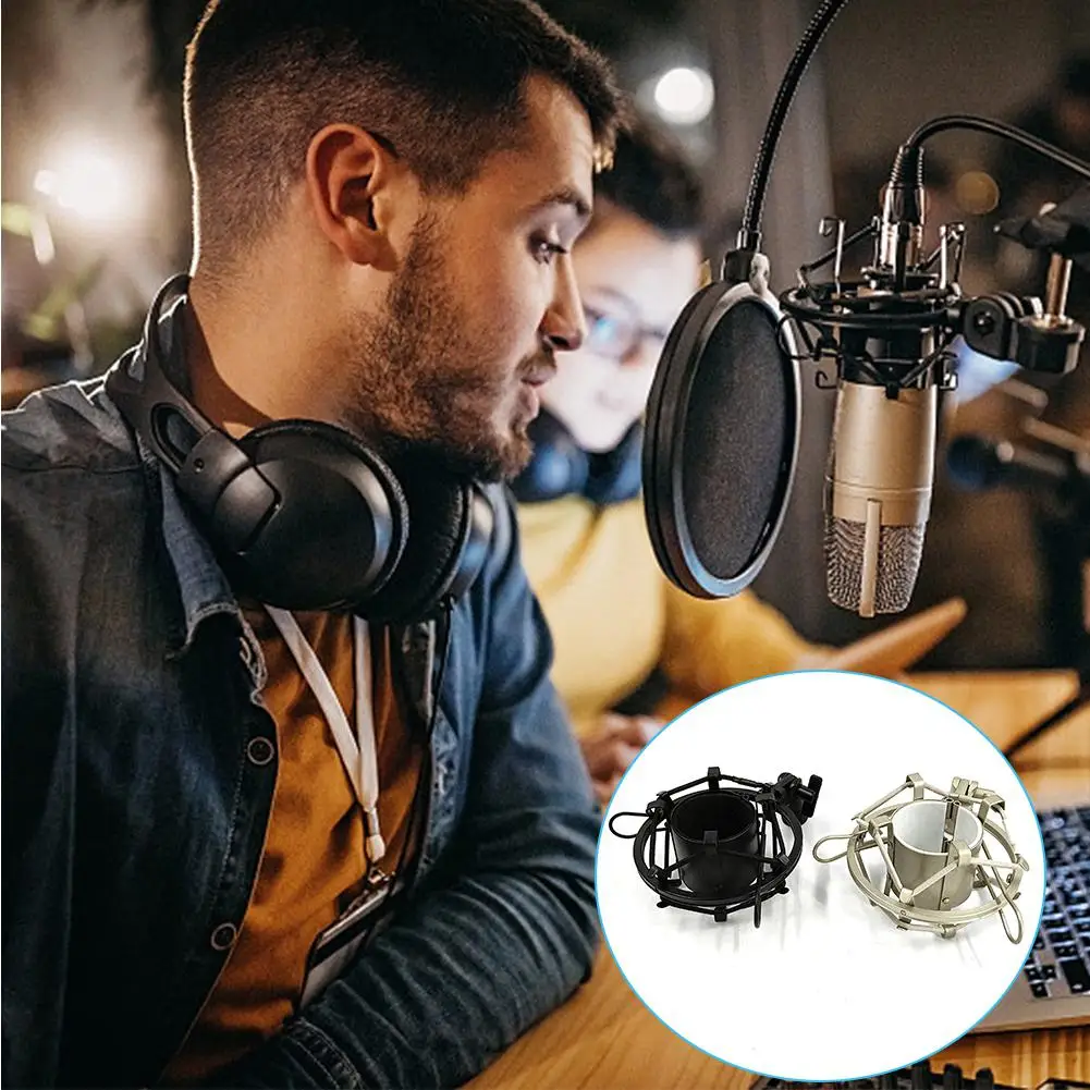 

Universal Microphone Shock Mount Holder Clip Anti Vibration High Isolation for Studio Condenser Mic BM700/BM800