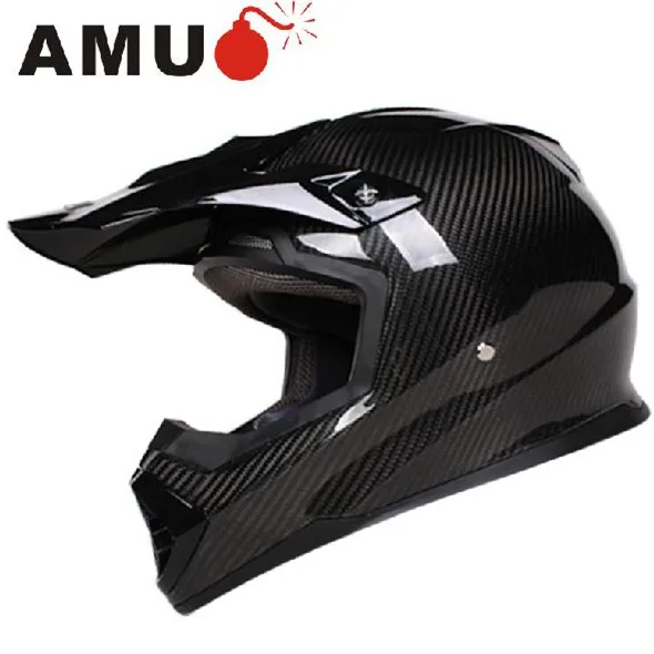 US $182.98 Free shipping AMU light weight Carbon fiber motorcycle helmet professional Cross Helmet DOT ECE approved