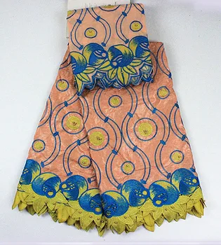 

5yards African Bazin Fabric with 2yards cotton headwear High Quality Bazin Riche Lace Fabric Latest Bazin Riche getzner JBA86