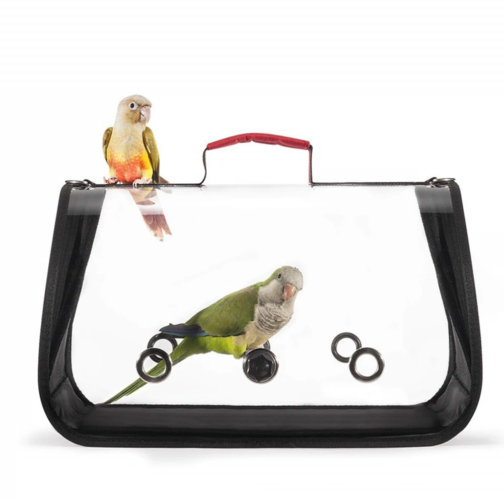 Клетка для путешествий с птицами из ПВХ прозрачная дышащая сумка с попугаем