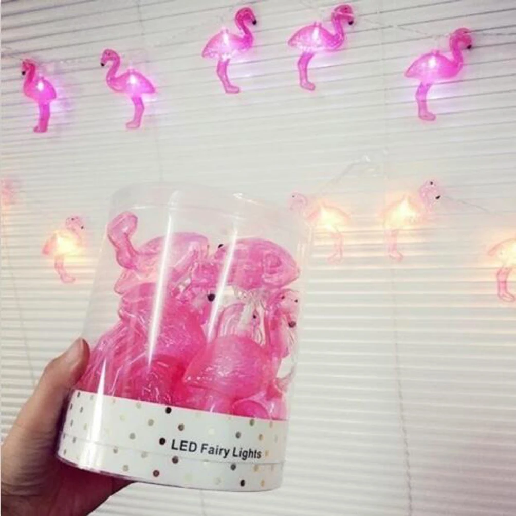 LEDGOO 10 LED Flamingo String Light Party Patio Lamp Christmas Wedding