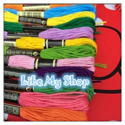 45 красочные поперечные нитки для вышивания крестиком высокого качества 8 м x 6 прядей каждый 3D ручной набор ниток для вышивки
