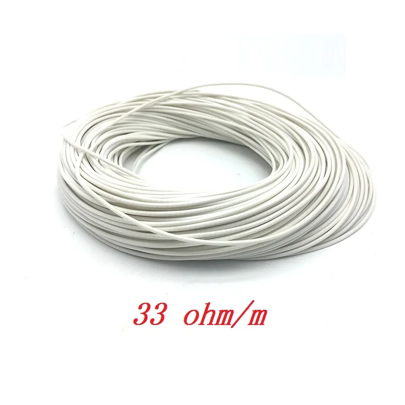 Все размеры низковольтный силиконовый резиновый нагревательный кабель Электрический нагревательный провод для грелки нагревательный коврик - Цвет: 33 ohm