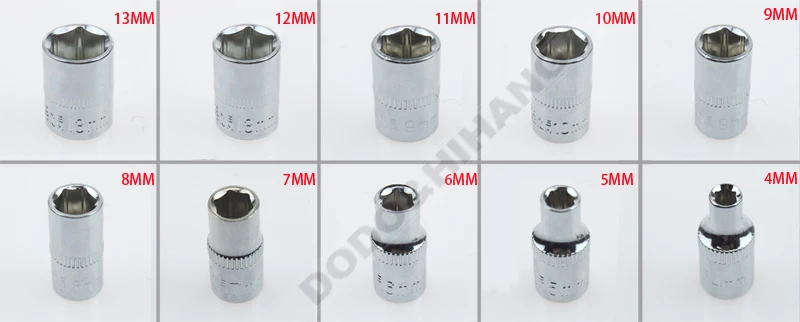 1/" 4-14 мм шестигранные ключи торцевой ключ Металлообработка хром-ванадиевая головка 1/4 метрические шестигранные ключи Набор шестигранных ключей Ручной инструмент D42