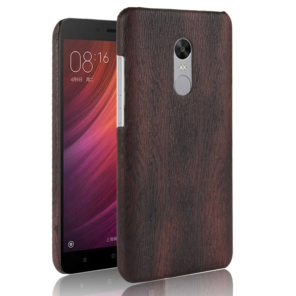 Luxury Woodern Skin Vintage Leather Case For XiaoMi RedMi Note 4 Cover Hard Shell On Xiao Mi Red Note4 Phone Cases Fundas |