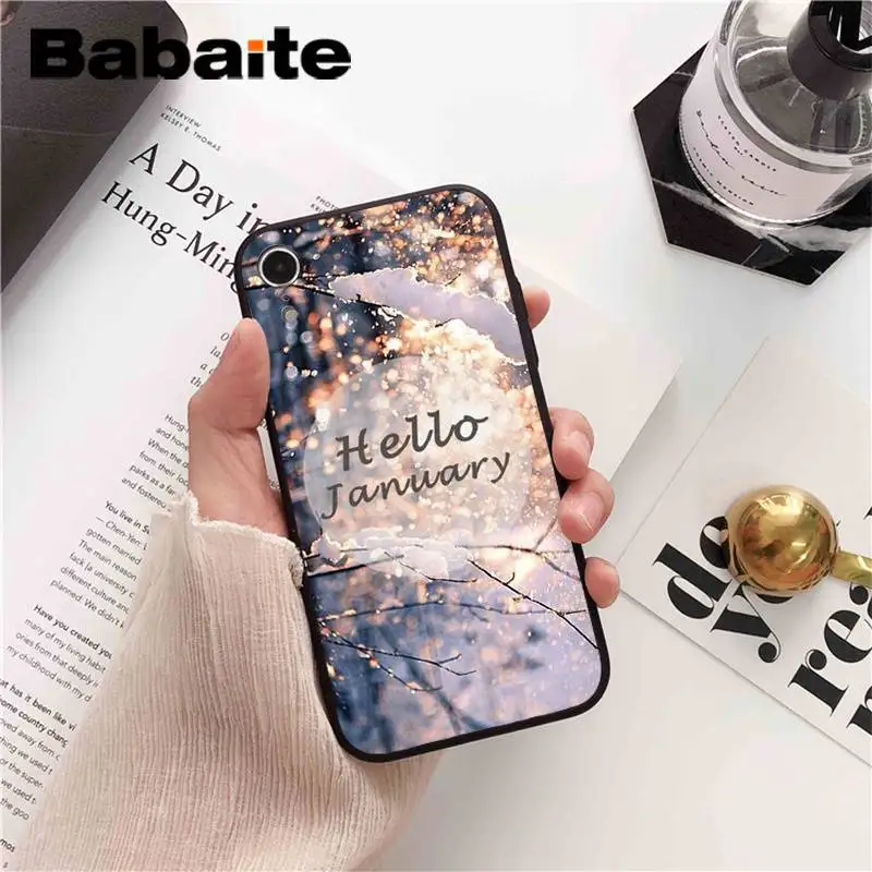 Babaite пейзаж зимний светильник Снег DIY печать PhoneCase для iPhone6S 6plus 7plus 8 8Plus X Xs MAX 5 5S XR 11 11pro 11promax