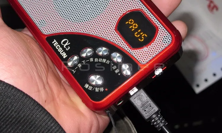TECSUN A3 FM радио цифровой портативный радио мини радио встроенный динамик радио Высокая чувствительность цифровой приемник TF карта плеер