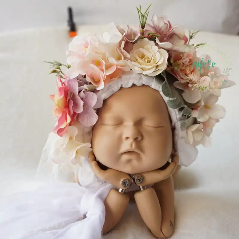 floral baby bonnet