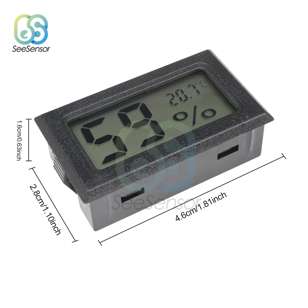 ЖК-дисплей мини цифровой термометр гигрометр датчик температуры измеритель влажности для морозильной камеры Холодильник термометр манометр