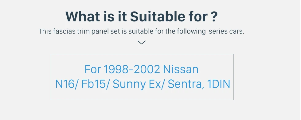 Seicane один дин стерео Замена отделка рамка в тире для 1998-2002 Nissan N16 Fb15 Sunny Ex Sentra панель пластина