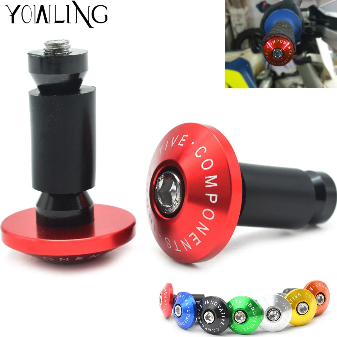 7/8''22 motorcycle handlebar cap motocross handle bar grips ends for Yamaha YZFR3 YZFR25 yzf r3