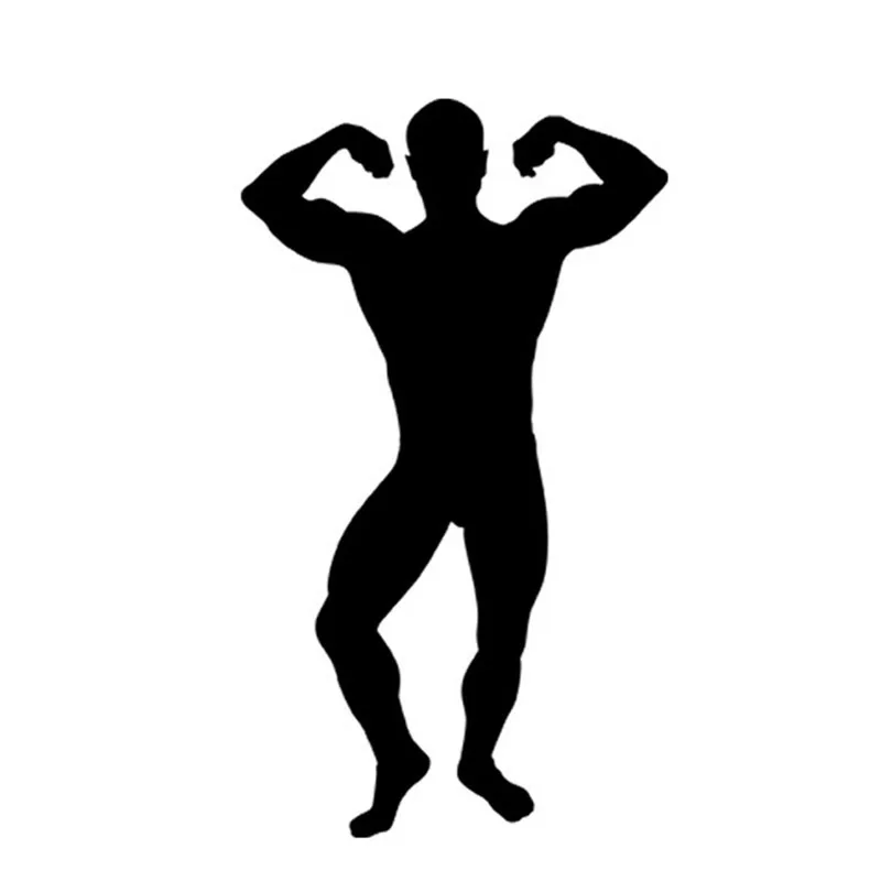 

8*14CM Bodybuilders Car Sticker Decals Reflective Car Window Gym Motorcycle Decorative Stickers C2-0097